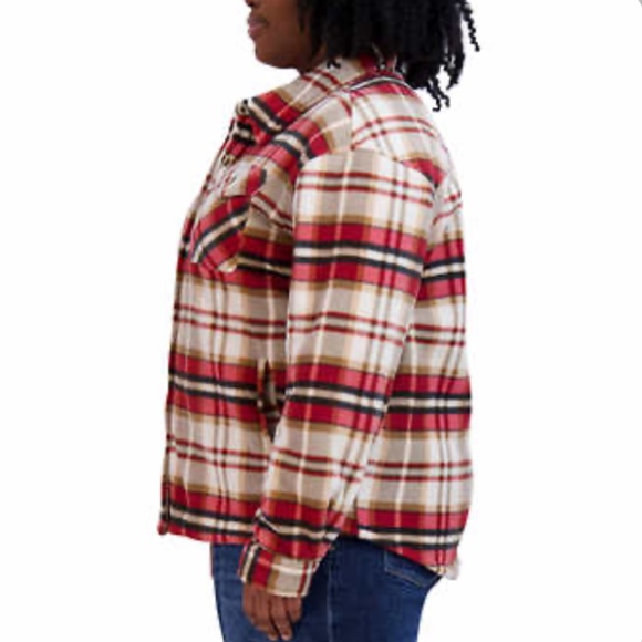 Sage Ladies' Plush Shirt Jacket Shacket Plush Soft Sherpa Fleece Lined N… - Picture 7 of 7
